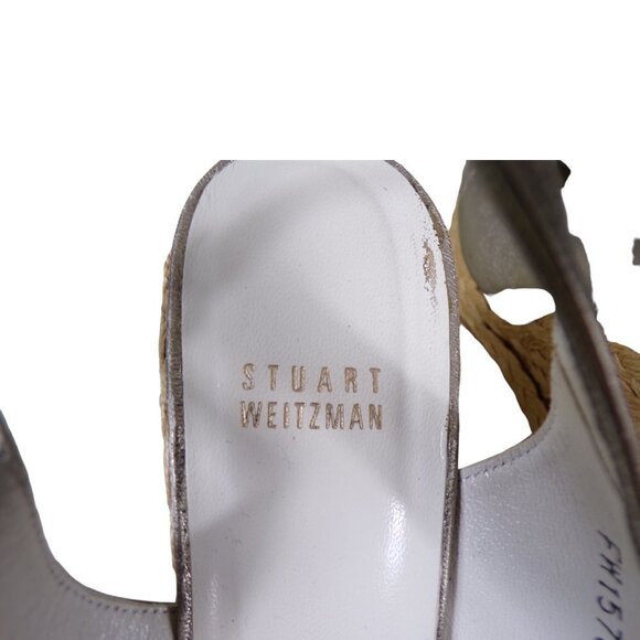 NEW Stuart Weitzman Peep Toe Fiesta Espadrille Wedge Sandals Size 9.5M #506 - Picture 8 of 8